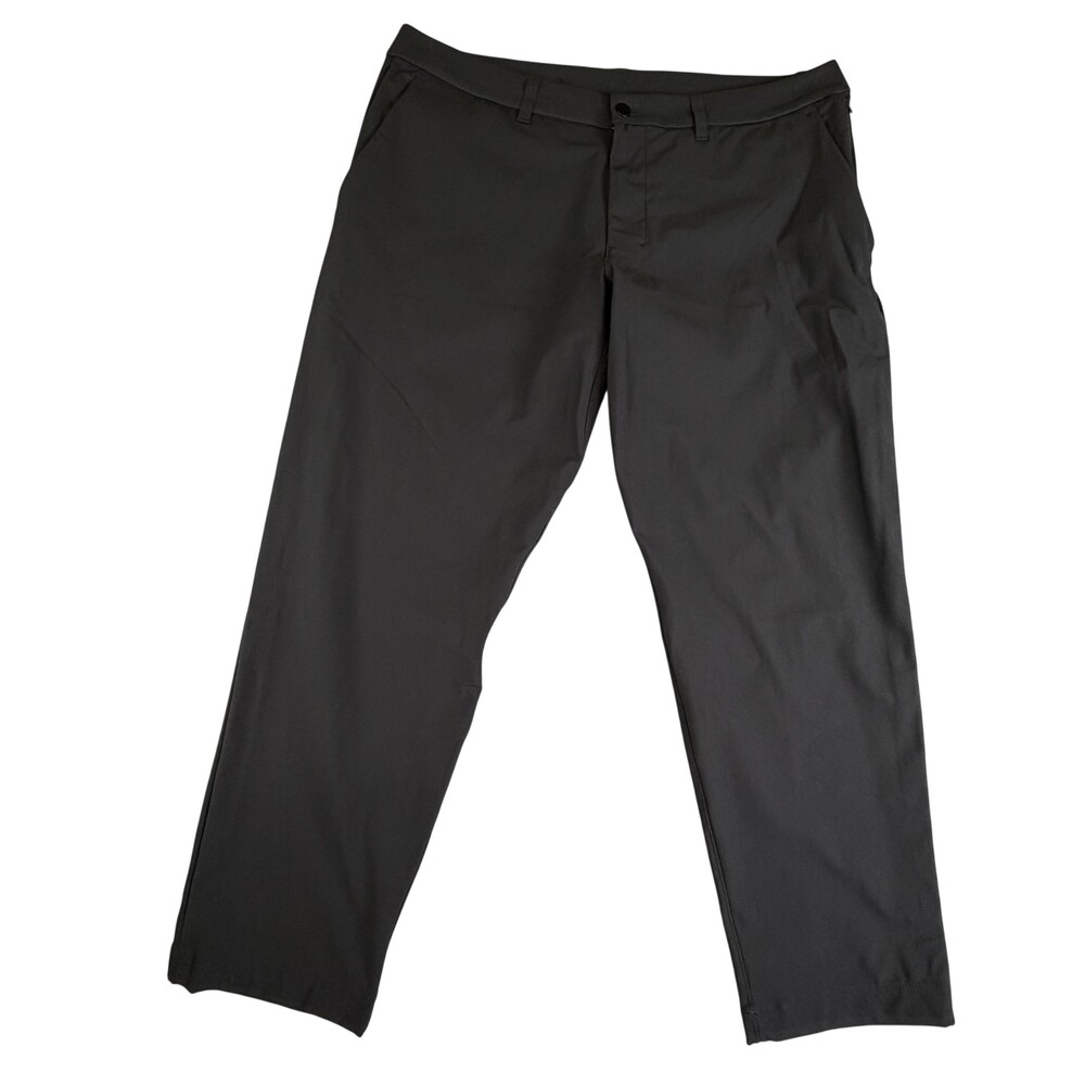 Lululemon ABC Pants Mens 38x27 Black Stretch Chino Slim Tapered Golf Travel